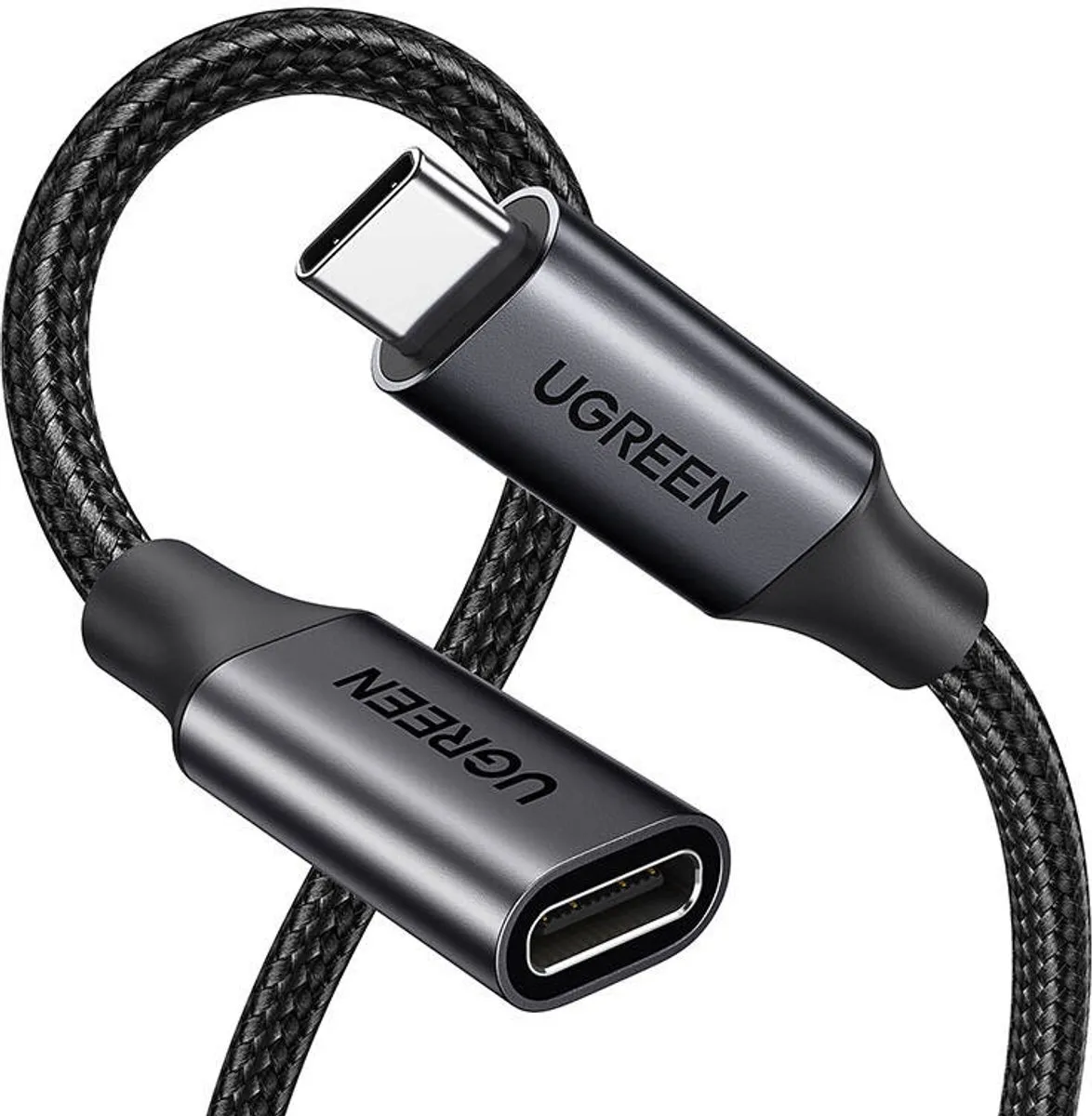 Ugreen USB 3.2 Mannelijk-naar-USB-C Adapter - Zwart