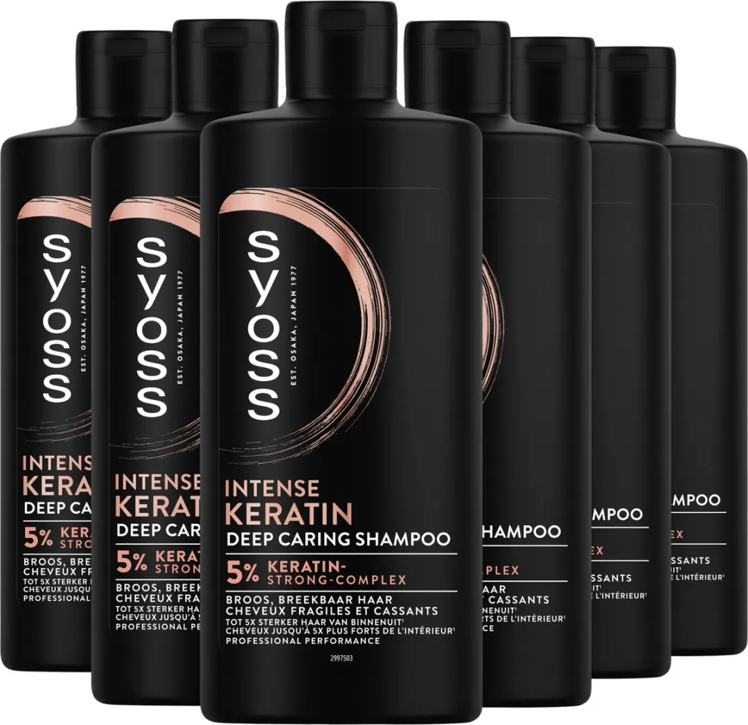 SYOSS Keratin Shampoo 6x440ml - Sterker haar