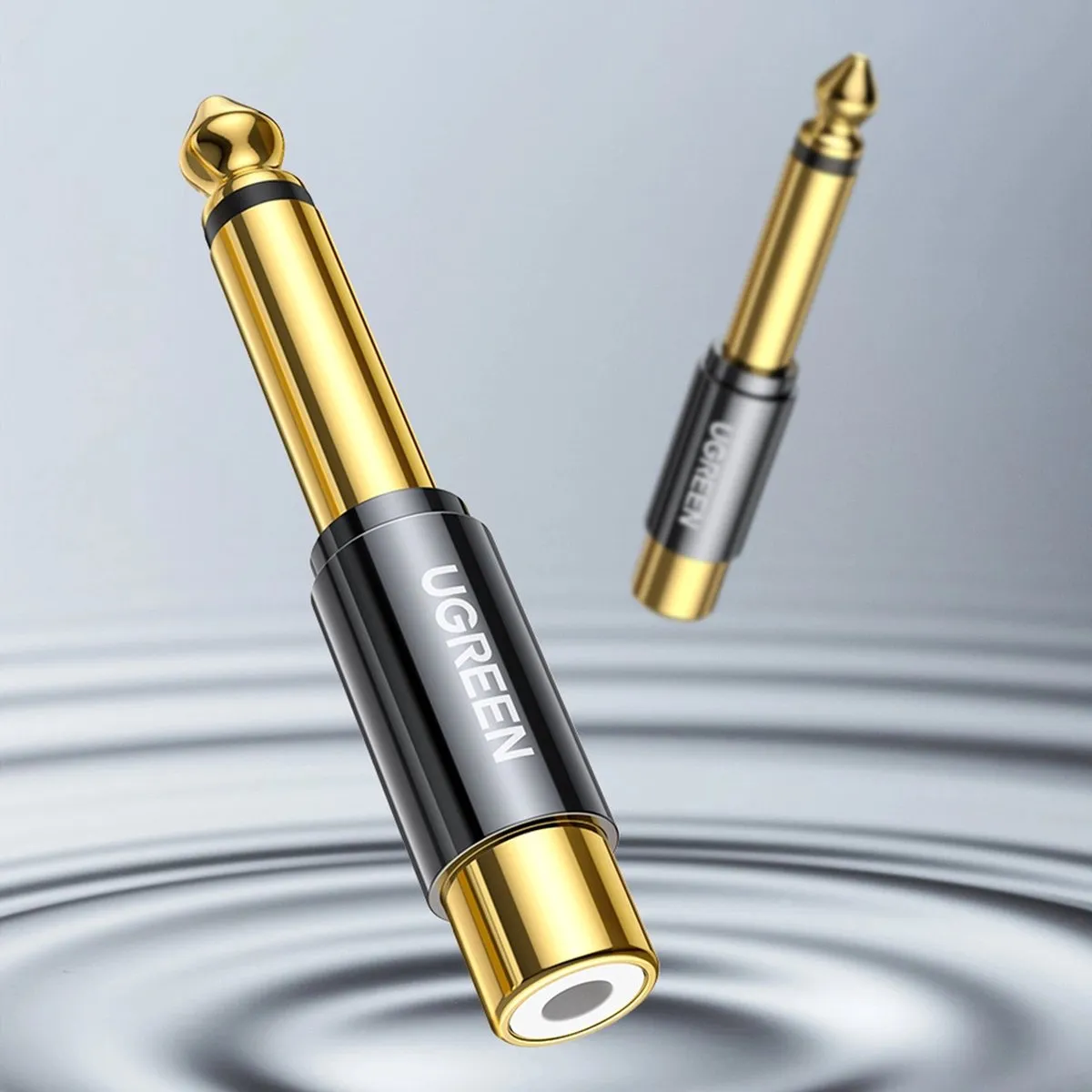 UGREEN 6,35mm Jack naar RCA Adapter - Goud