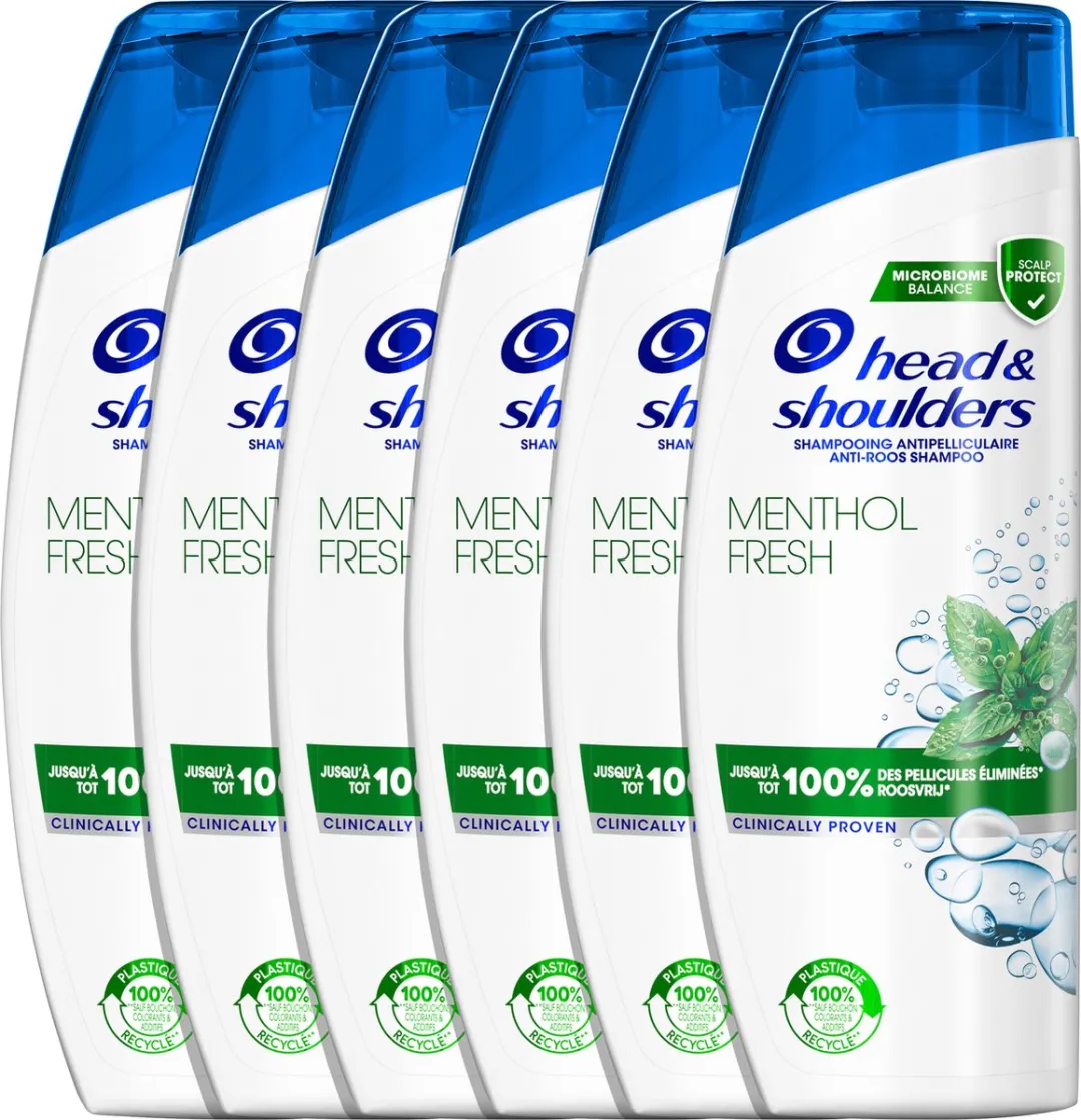 Head & Shoulders Menthol Fresh Anti-roos Shampoo 6x285ml