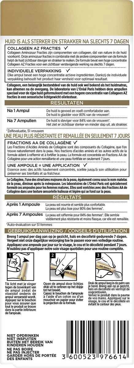 L'Oréal Paris Age Perfect Collageen Ampullen 7 Daagse Kuur