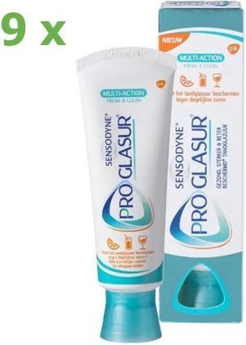 Sensodyne Pro Glasur Fresh & Clean Tandpasta - 675ml (9x75ml)