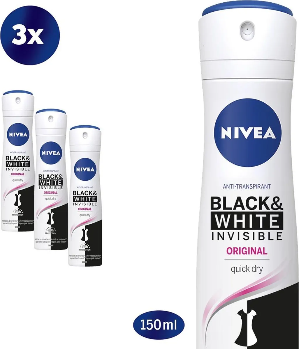 NIVEA Invisible For Black & White Deo Spray 150ml