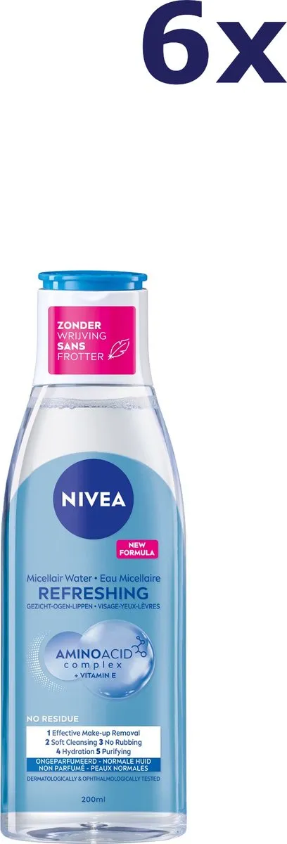 NIVEA Essentials Verfrissend Micellair Water 200ml - 6 Stuks