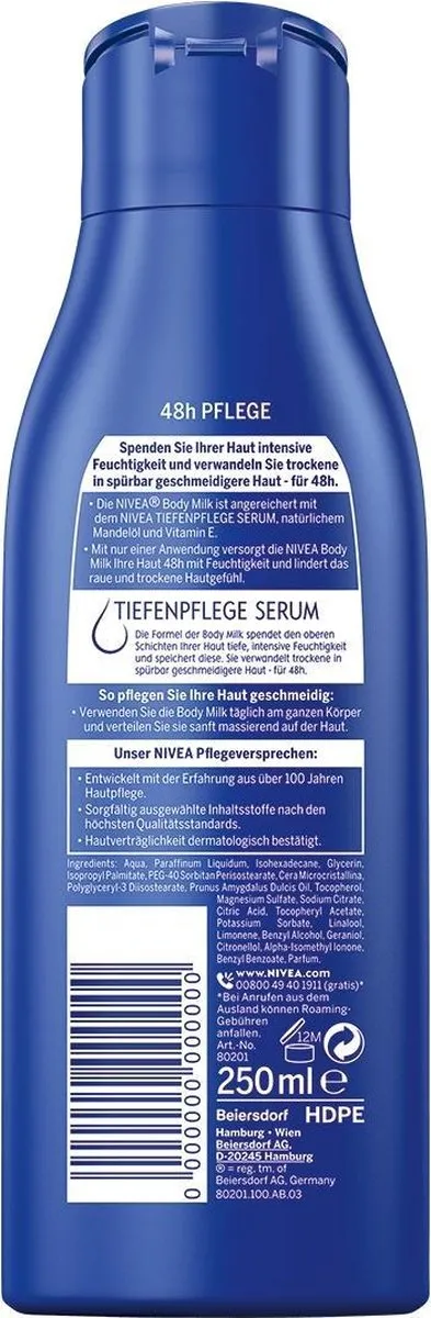 NIVEA Verzorgende Body Milk 250ml