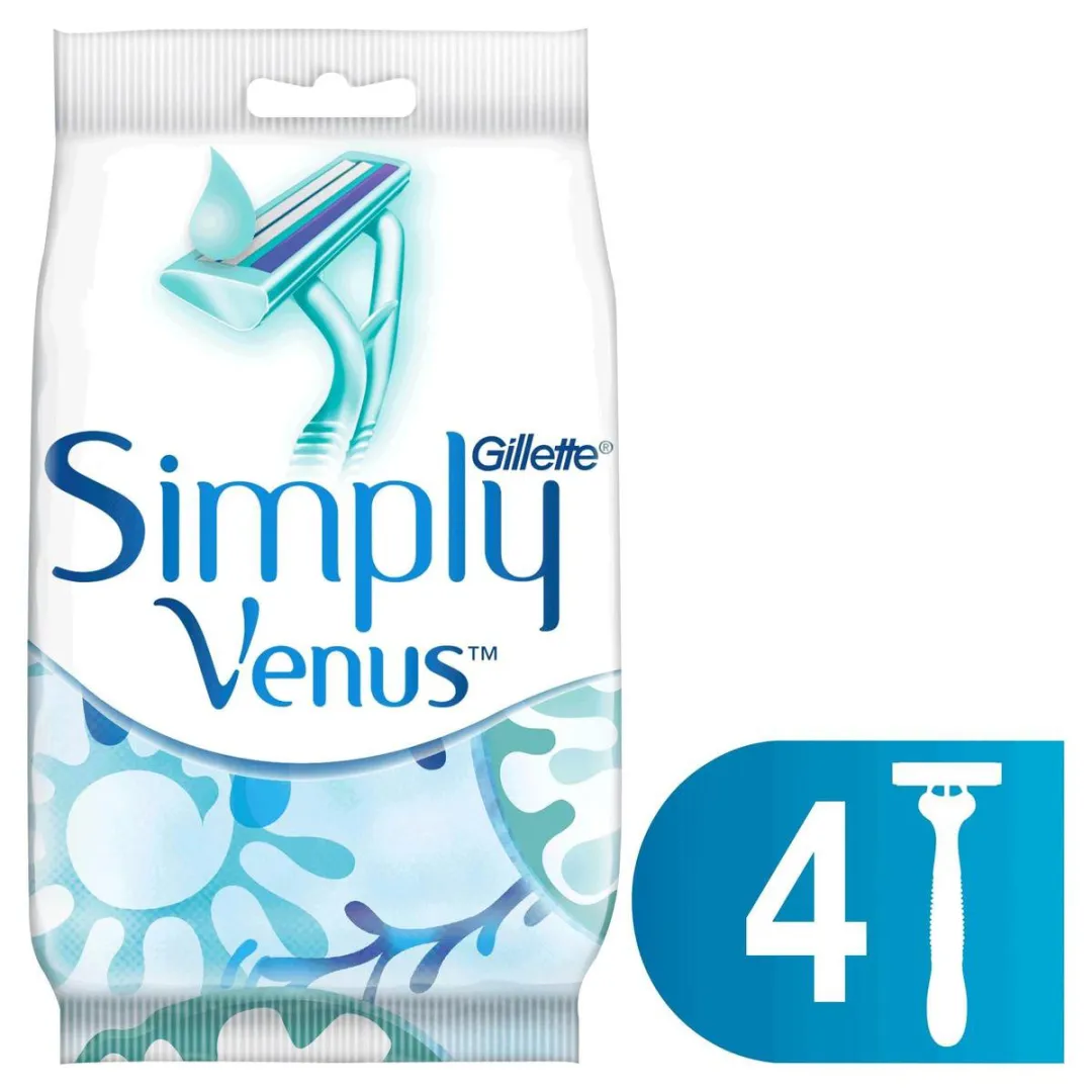 Gillette Venus Simply Venus2 Wegwerpscheermesjes - 4 Stuks