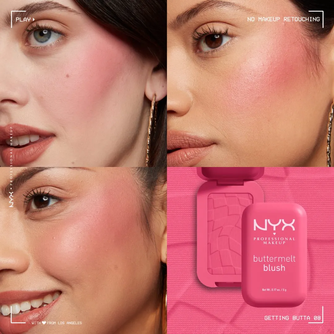 NYX Professional Makeup Buttermelt Blush Getting Butta - 5g
