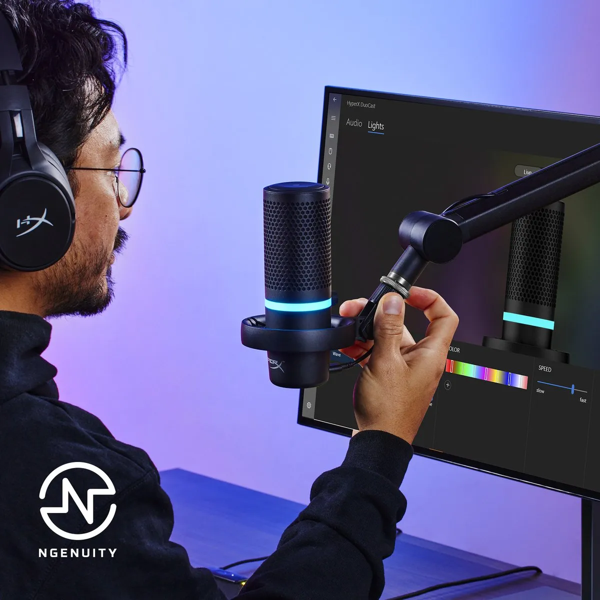 HyperX DuoCast Condensatormicrofoon - Zwart