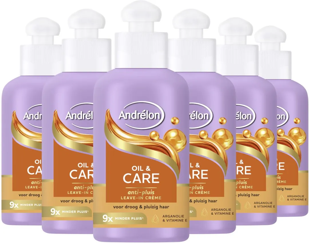 Andrélon Leave-in Haarcrème Oil & Care 200ml - 6 Stuks
