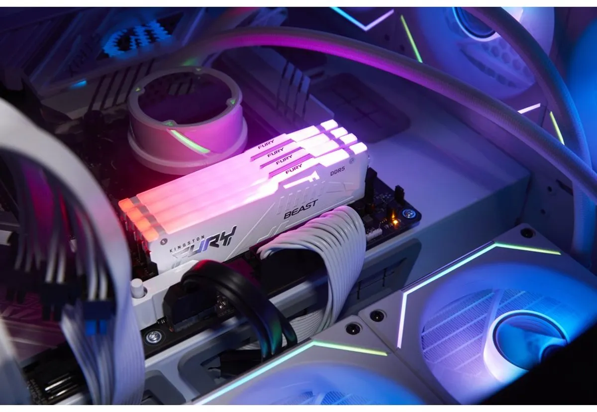 Kingston FURY Beast White RGB DDR5 6000MHz 32GB (2x16GB) - Intel XMP 3.0