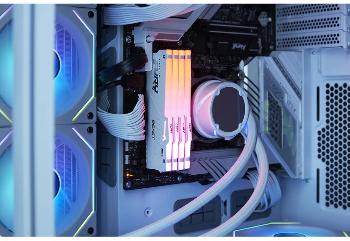 Kingston FURY Beast White RGB DDR5 6000MHz 32GB (2x16GB) - Intel XMP 3.0