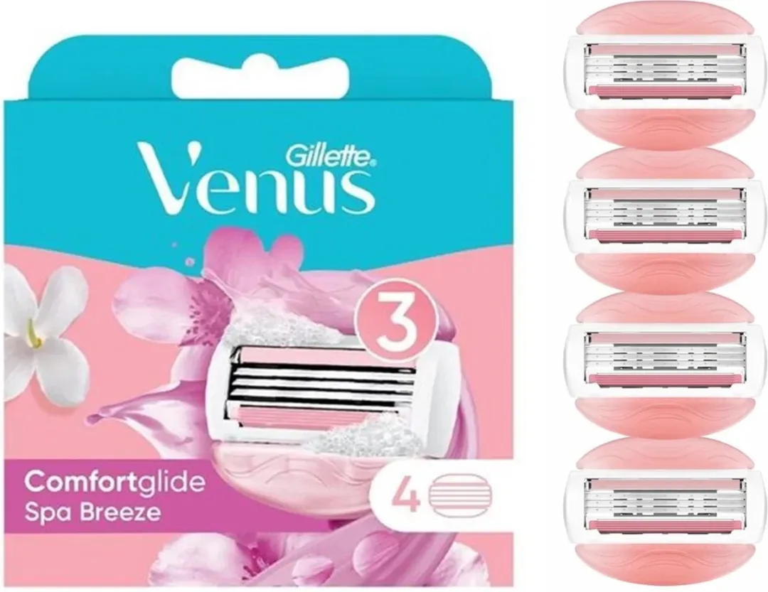 Gillette Venus Comfortglide Spa Breeze Scheermesjes - 4 Stuks Roze