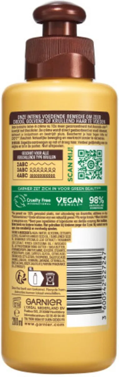 Garnier Loving Blends Leave-In Crème Avocado & Shea 200ml - 6x - afbeelding 6 van 6