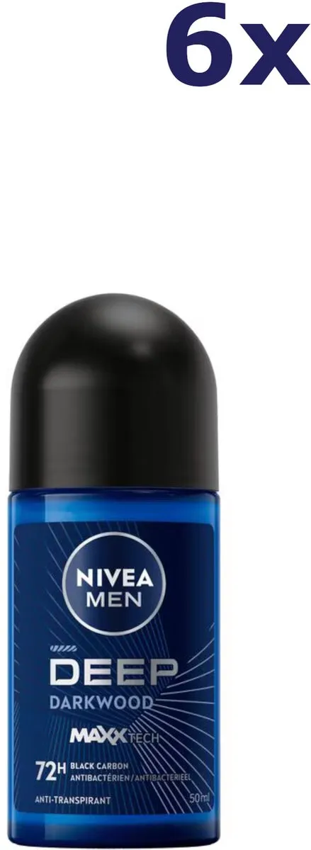 NIVEA Men Deep Black Carbon Deo Roller 50ml