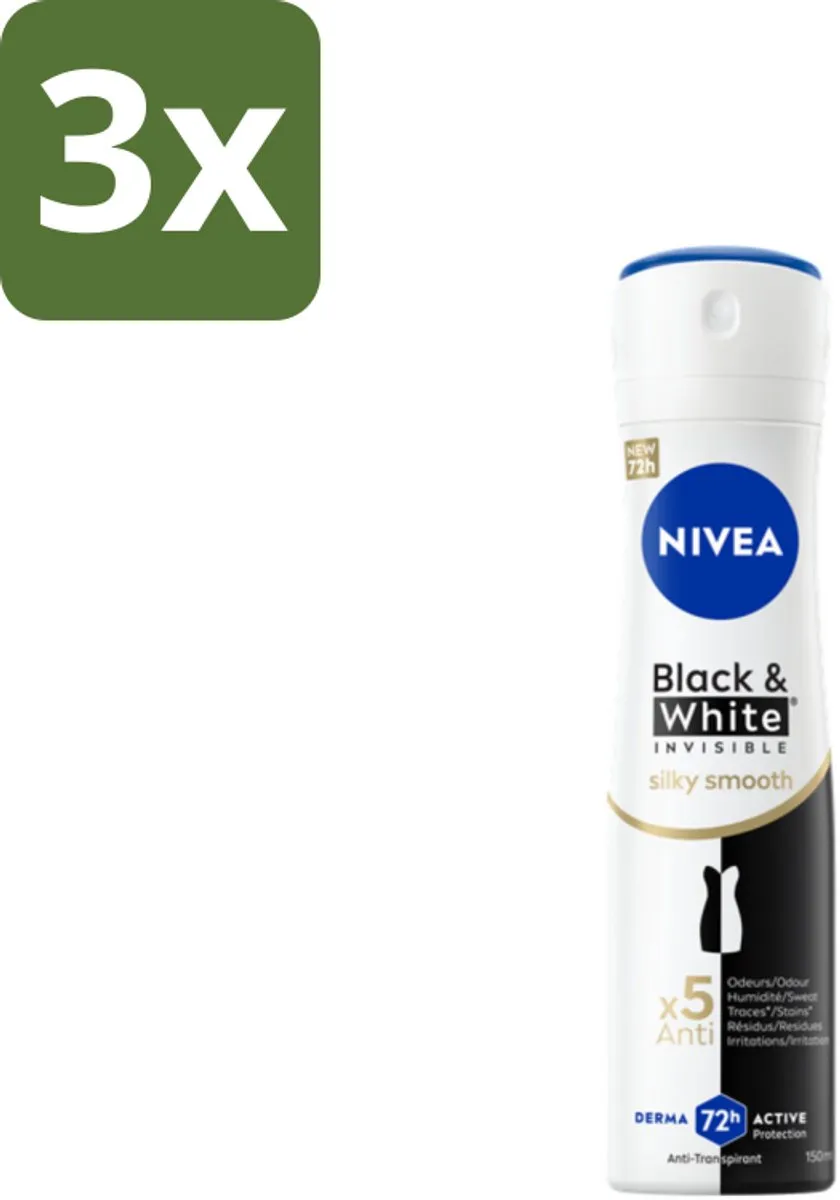 NIVEA Deodorant Spray Black & White Silky Smooth 150ml