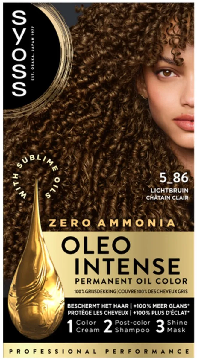 SYOSS Oleo Intense 5-86 Lichtbruin Haarverf - 3 Stuks
