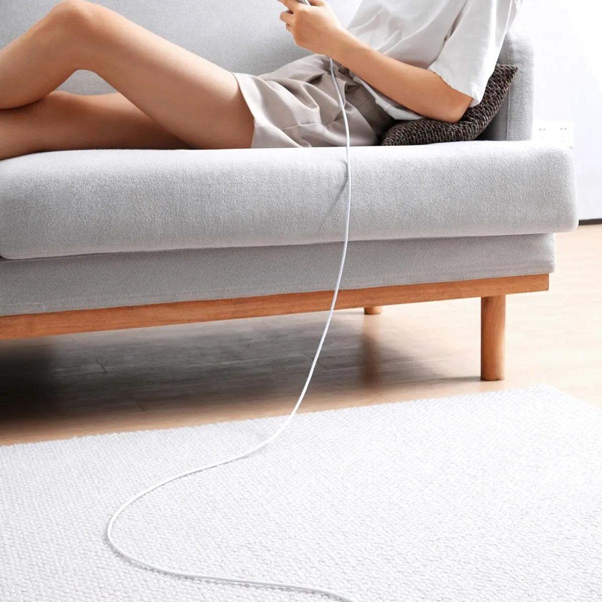 Baseus Universele USB naar Type-C Kabel 100W - 2m - Wit