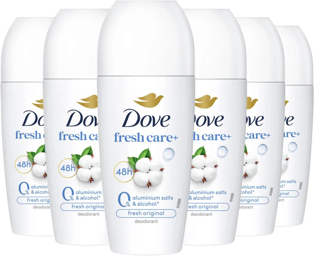 Dove Fresh Care+ Deodorant Roller 6x50ml