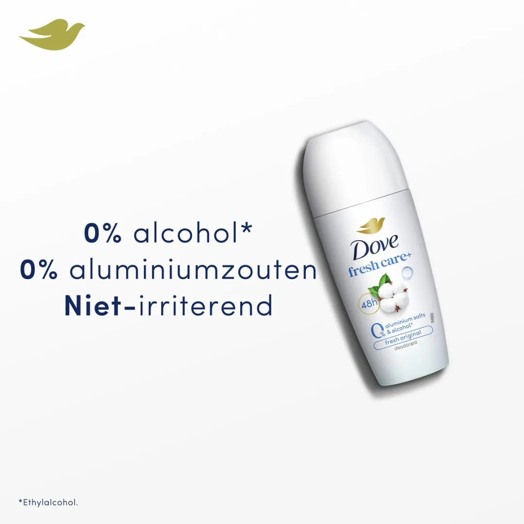 Dove Fresh Care+ Deodorant Roller 6x50ml - Fresh Original - afbeelding 3 van 6