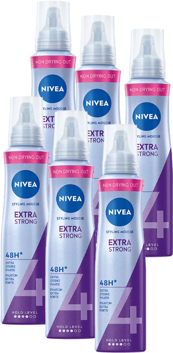 NIVEA Extra Strong Styling Mousse 6x150ml