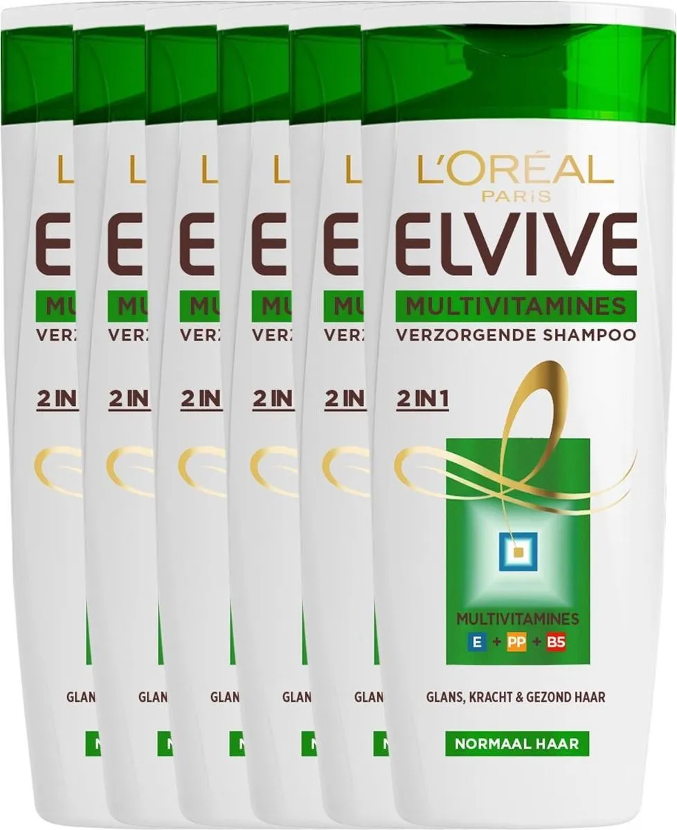 L'Oréal Paris Elvive Multivitamines 2-in-1 Shampoo - 6x250ml
