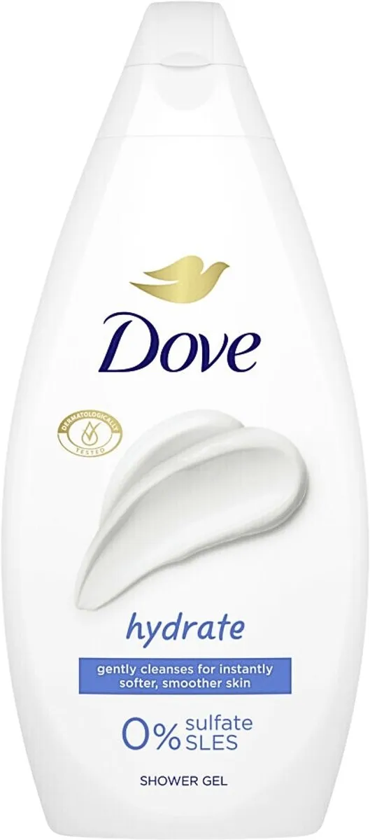 Dove Hydrate Douchegel Sulfaatvrij 250ml - 4 Stuks