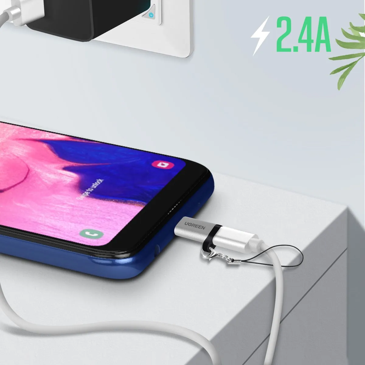 Ugreen USB Type C naar micro USB Adapter - Grijs
