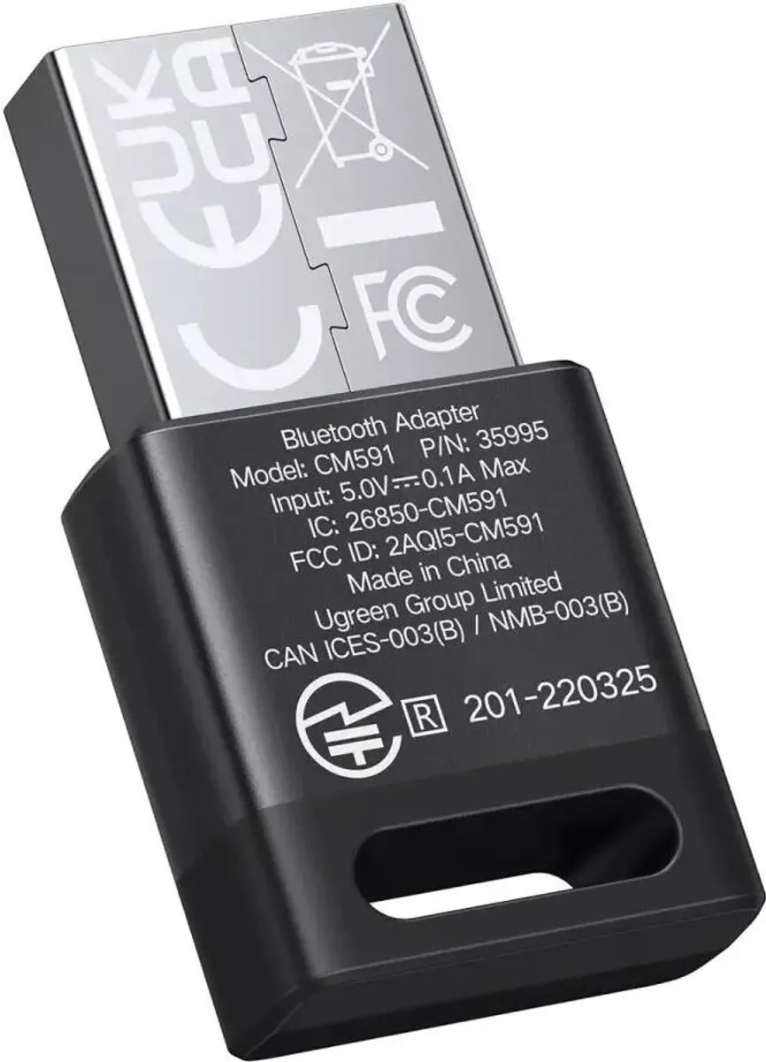 UGREEN USB-A Naar Bluetooth Adapter 5.3 CM591 - Transparant