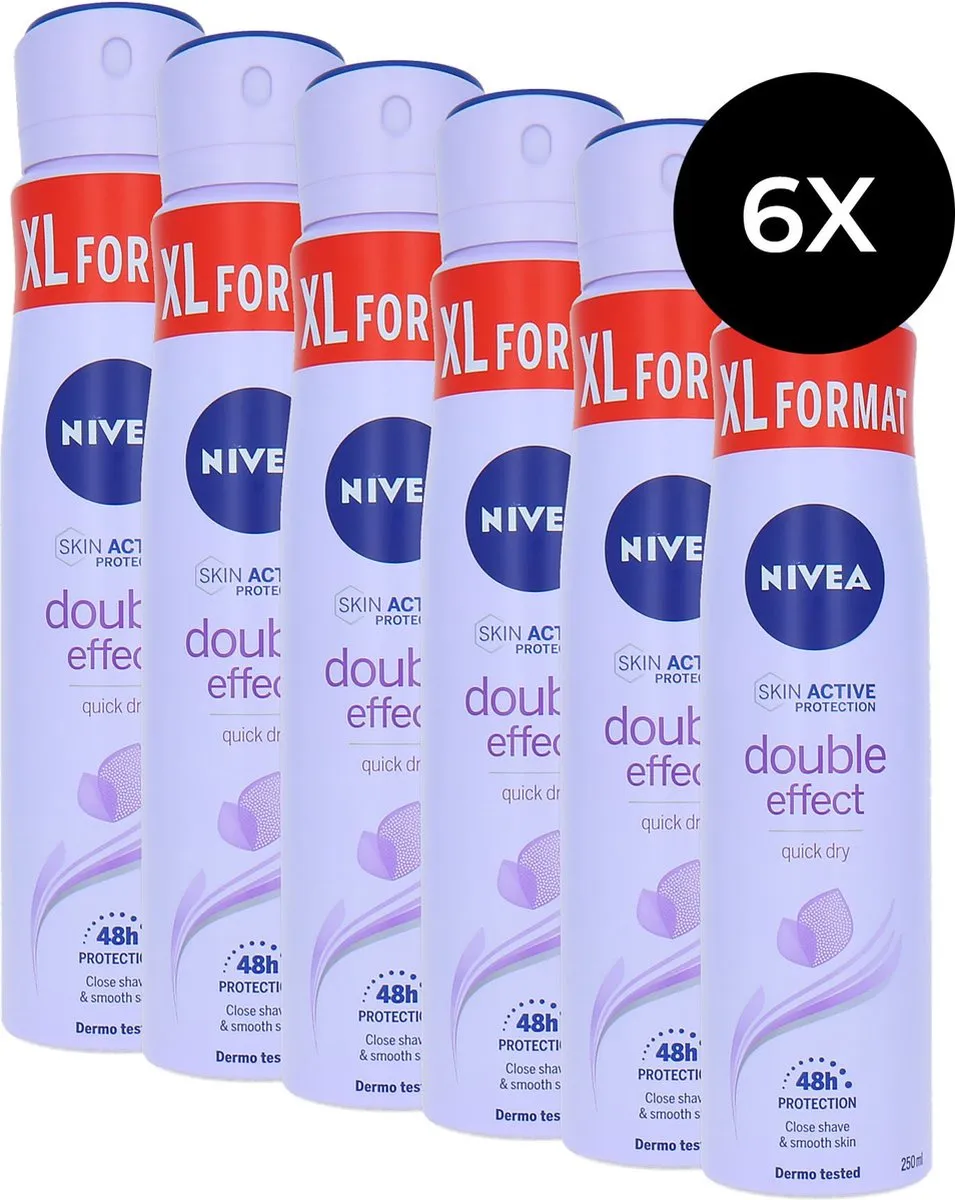 NIVEA Double Effect Deodorant Spray - 1500ml (6x250ml)
