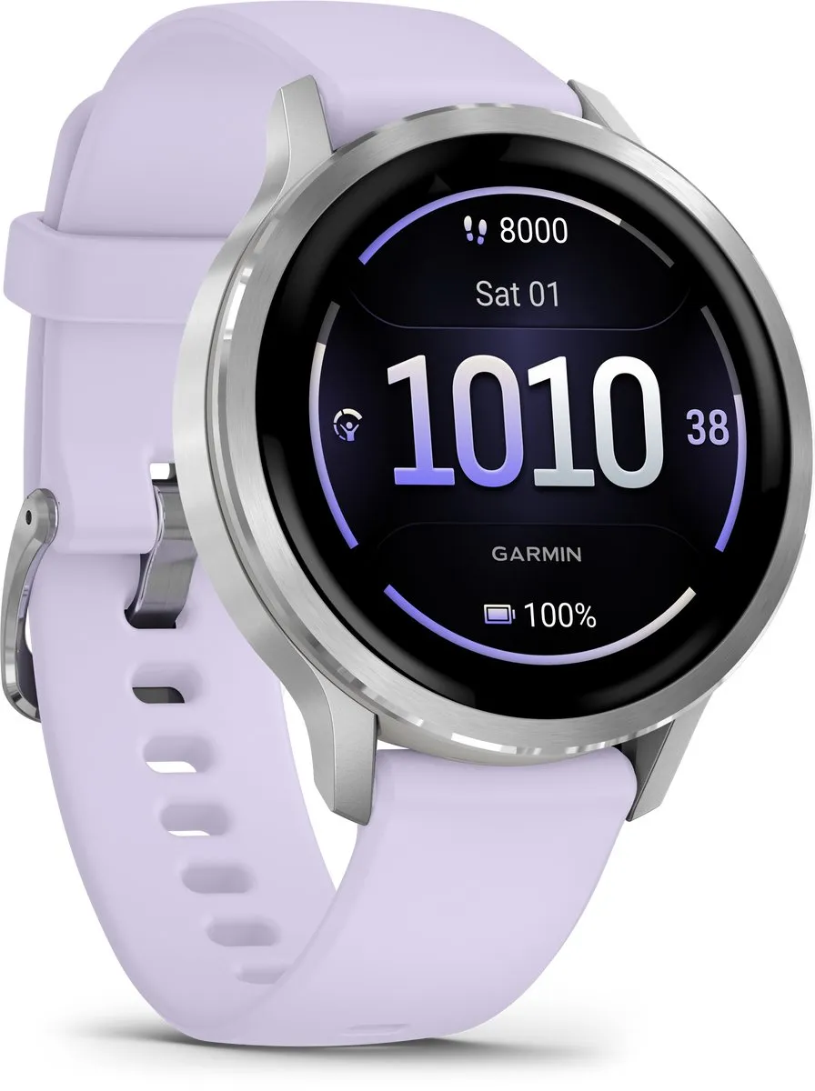 Garmin Venu 4 - Multisport smartwach - 41 mm - AMOLED - Zilver/Lila