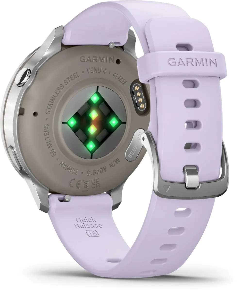 Garmin Venu 4 - Multisport smartwach - 41 mm - AMOLED - Zilver/Lila