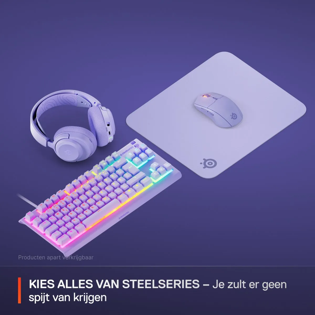 SteelSeries QcK Medium Gaming Mousepad 320x270mm - Lavendel
