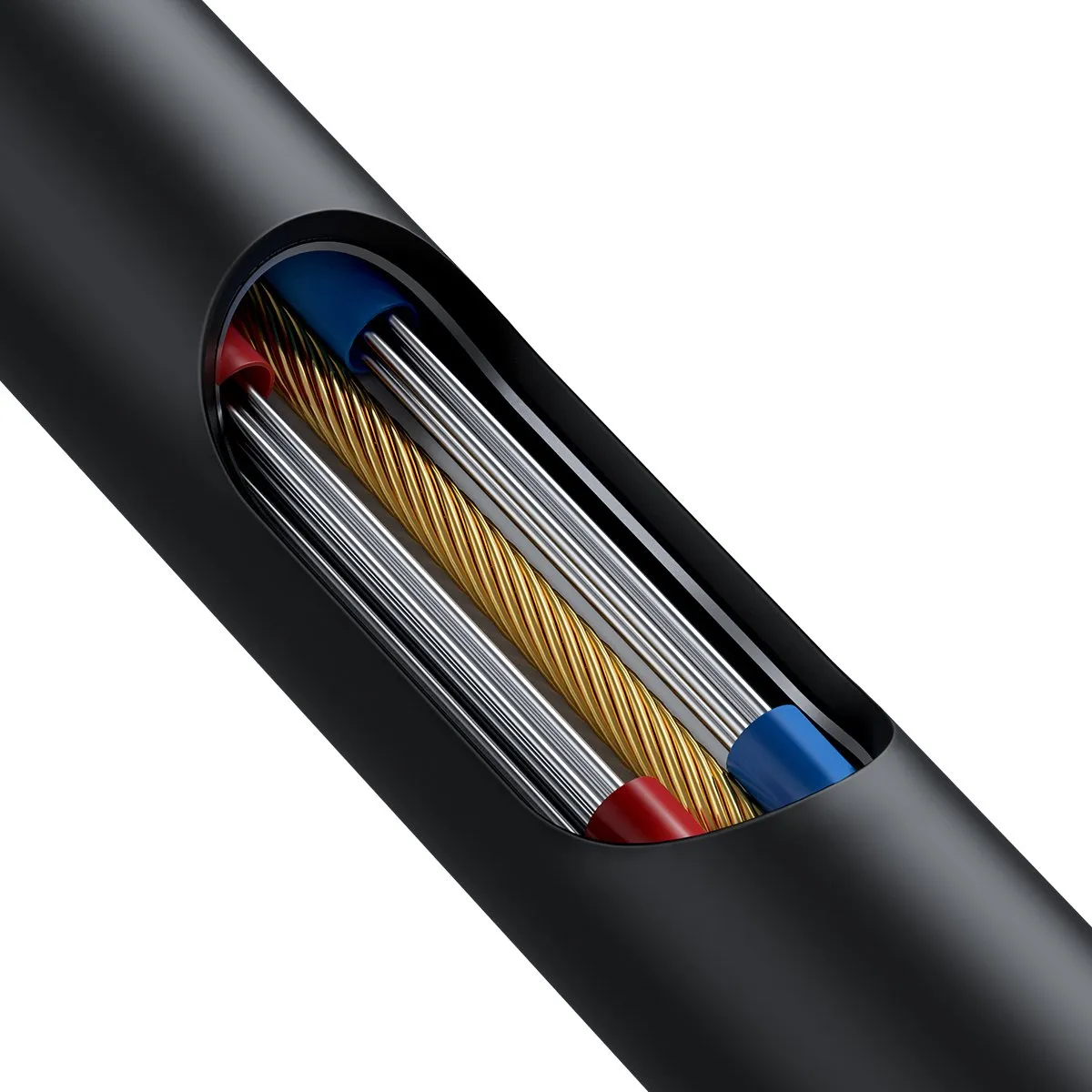 Baseus PD3.1 Cafule Series DP3.1 100W USB-C Kabel 1m - Space Gray