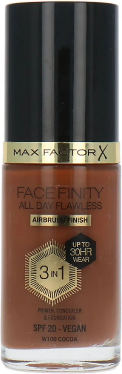 Max Factor Facefinity 3-in-1 Foundation W100 Cocoa 30ml