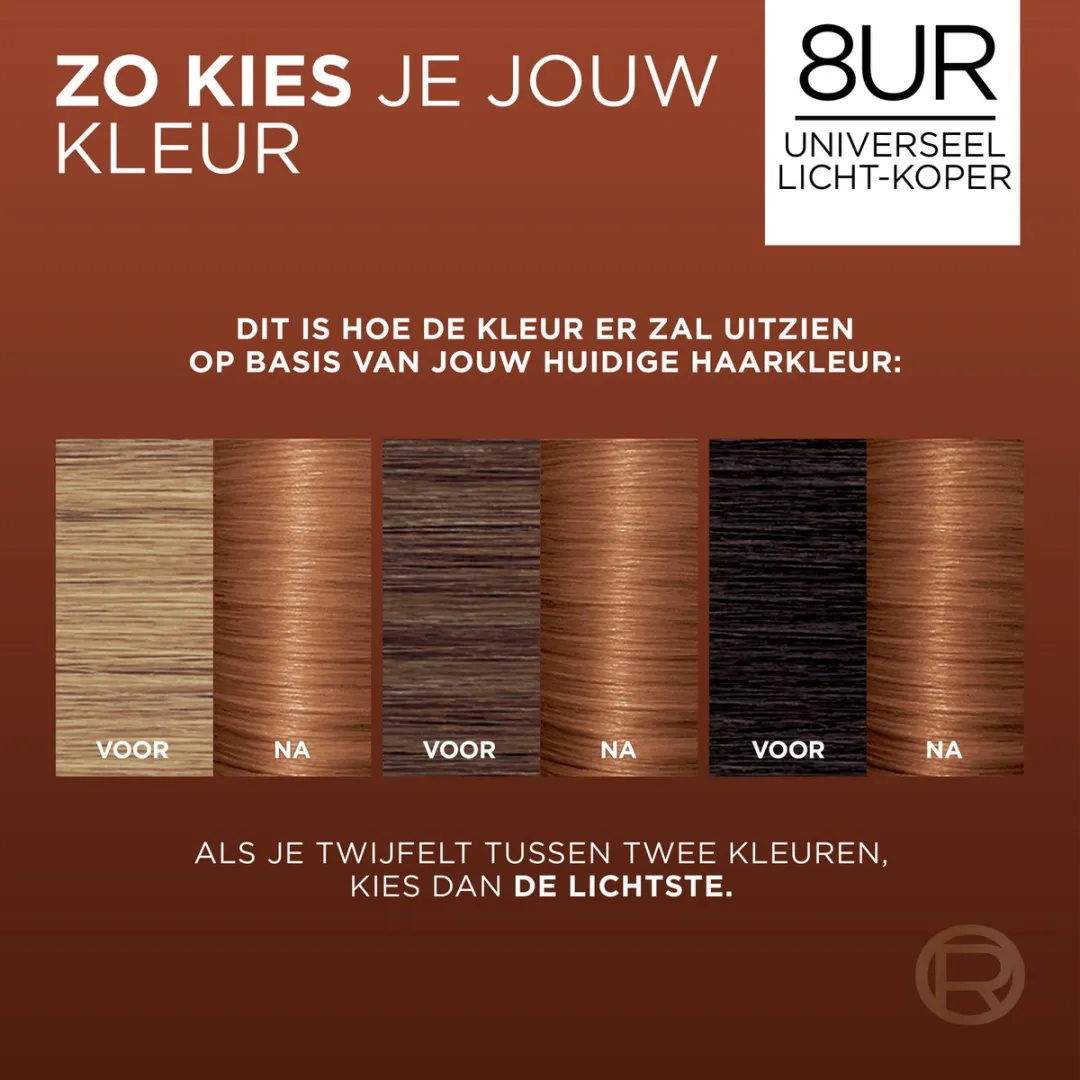 L'Oréal Paris Excellence Universal Nudes 8UR Permanente Haarkleuring - Licht Koperrood 250ml