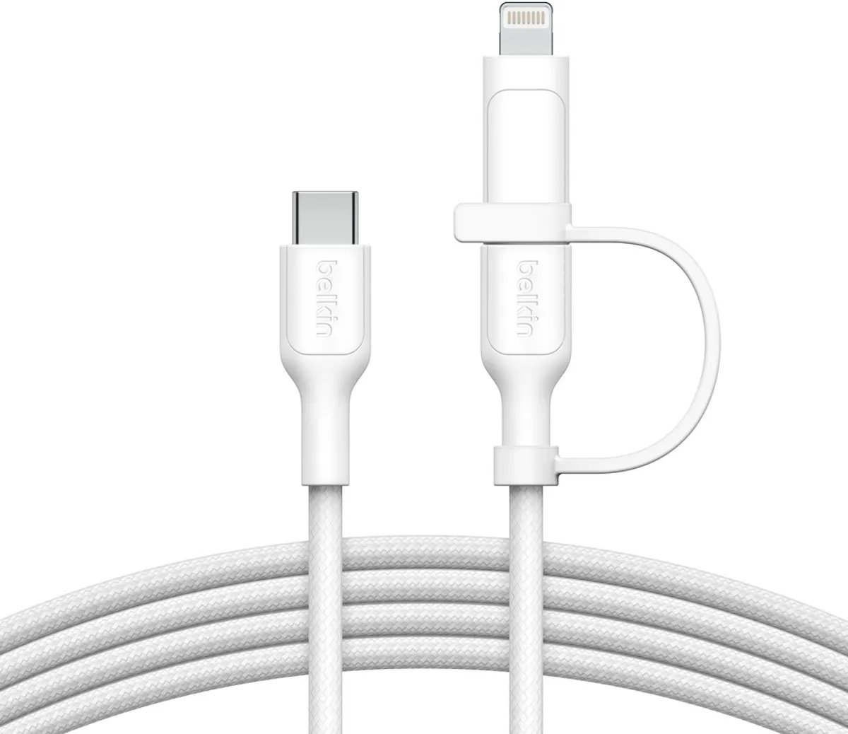 Belkin BoostCharge Pro USB-C naar USB-C/Lightning Kabel 1,5m - Wit