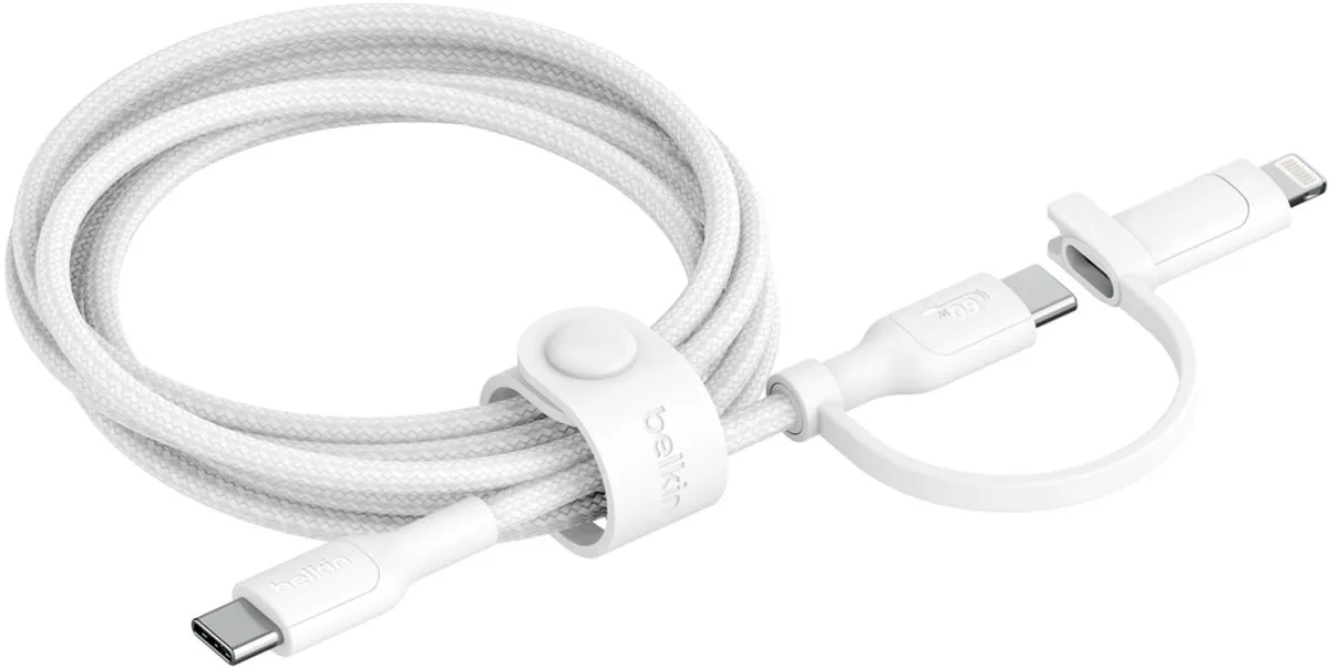Belkin BoostCharge Pro USB-C naar USB-C/Lightning Kabel 1,5m