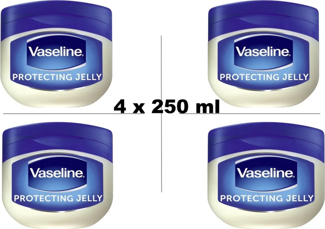 Vaseline Pure Petroleum Jelly Original 1000ml - 4 Stuks