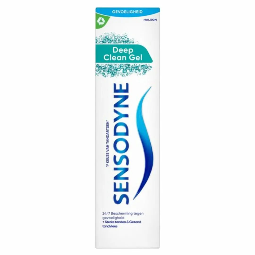 1 x Sensodyne - Tandpasta - Deep Clean Gel - Grondige Reiniging - 75 ml - Gevoelige Tanden - Tandpasta - Diepe Reiniging - Fluoride - Mondgevoel