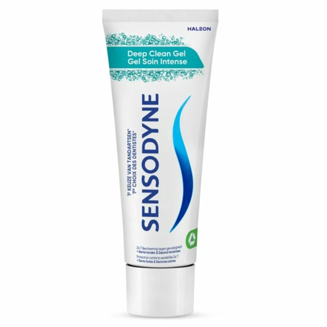 1 x Sensodyne - Tandpasta - Deep Clean Gel - Grondige Reiniging - 75 ml - Gevoelige Tanden - Tandpasta - Diepe Reiniging - Fluoride - Mondgevoel