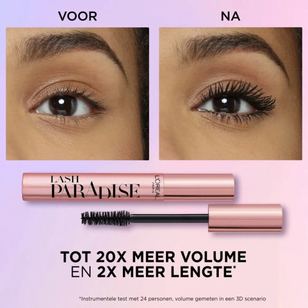 L'Oréal Lash Paradise Mascara Zwart - 2 Stuks