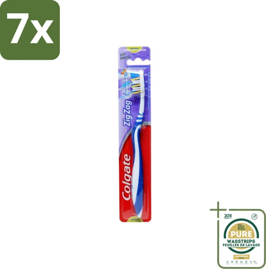 Colgate ZigZag Medium Tandenborstels - 7 Stuks - Meerkleurig