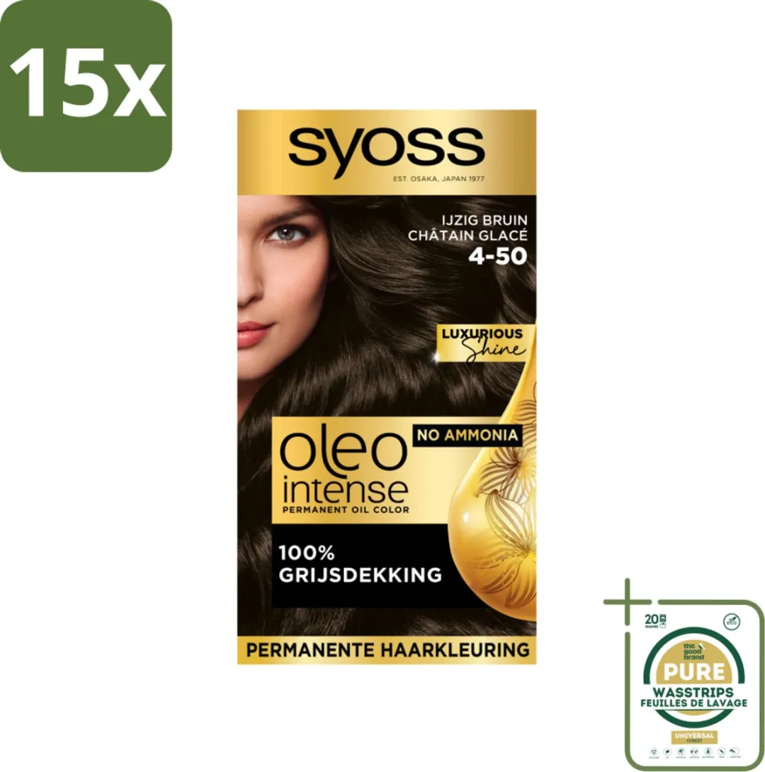 SYOSS Oleo Intense 4-50 Ijzig Bruin Haarverf - 1725ml
