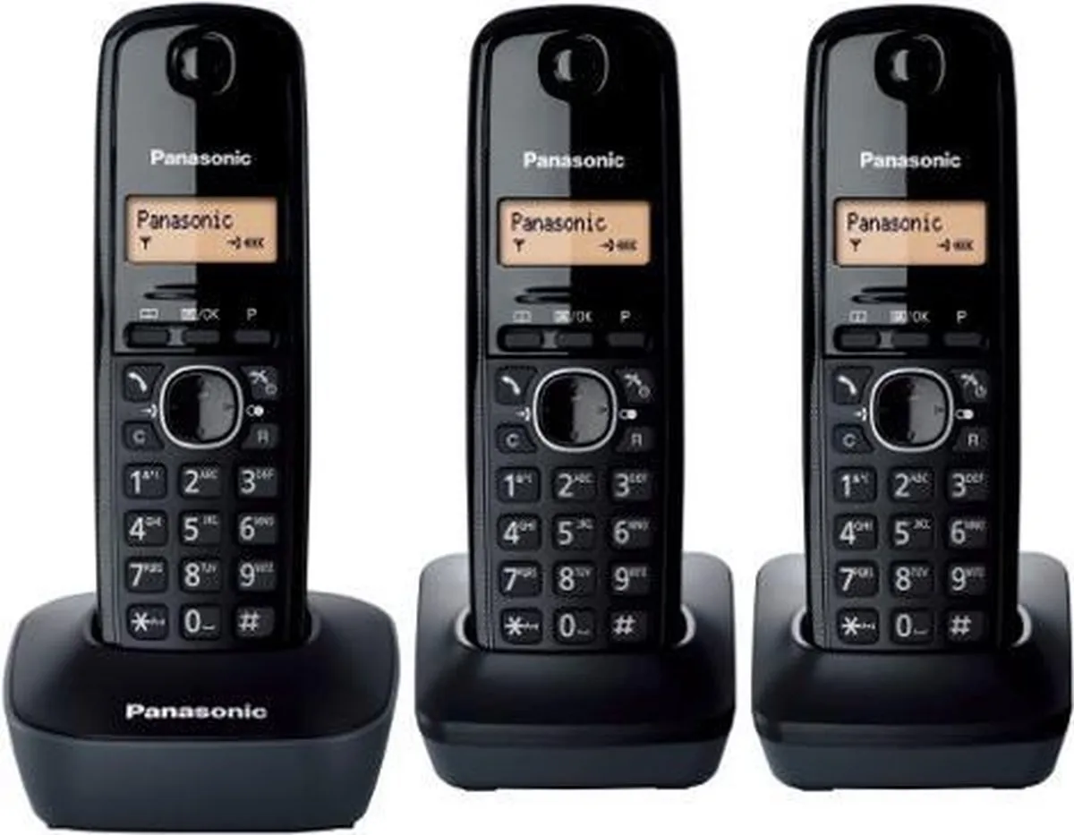 Panasonic KX-TG1613 DECT Telefoon - 3 Handsets - Zwart