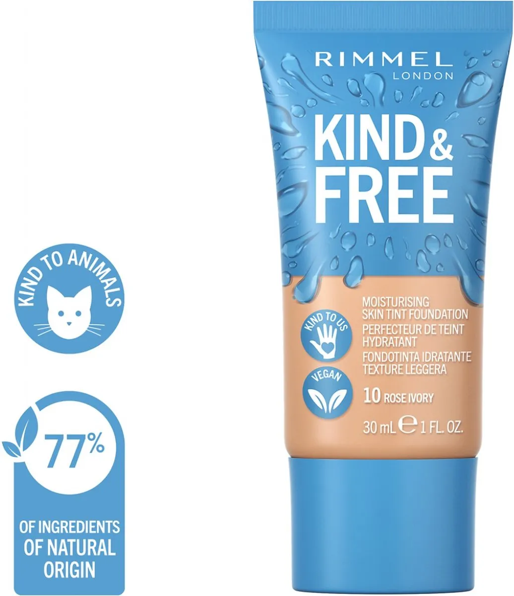 Rimmel London Kind & Free Vegan Foundation 010 Rose Ivory - 30ml