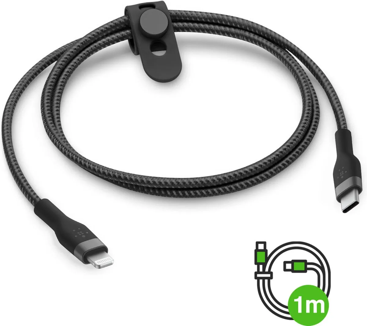 Belkin Boost Charge USB-C naar Lightning 1m - Zwart