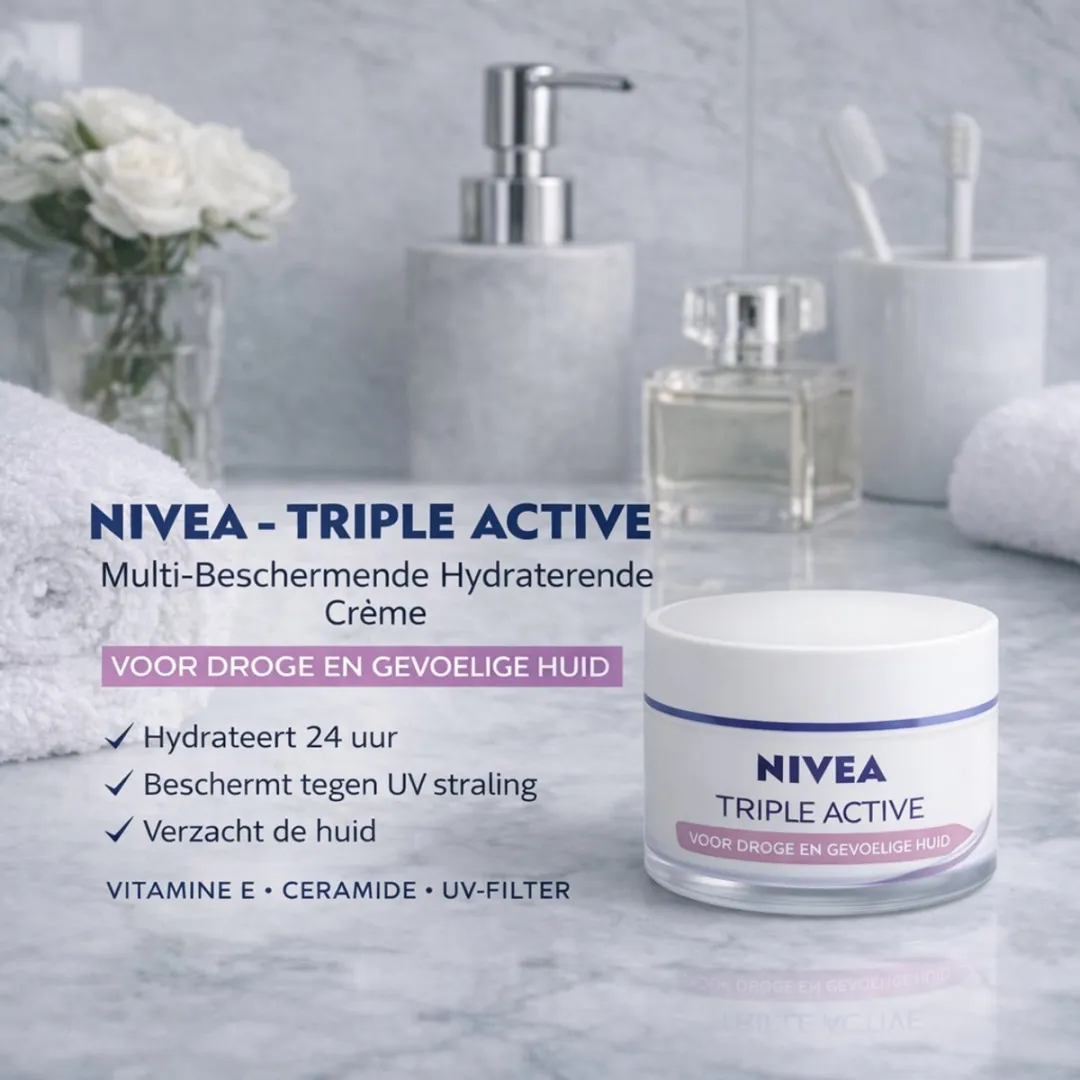 L'Oréal Paris Nivea Triple Active Multi-Beschermende Hydraterende Crème 50ml