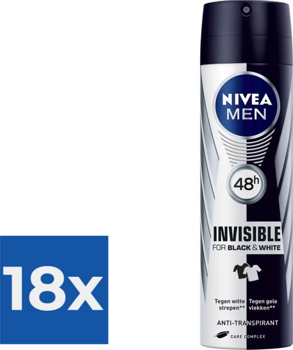 NIVEA MEN Invisible Black & White Power Spray 150ml