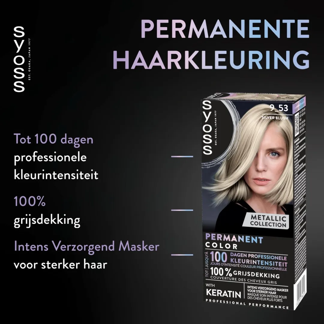 SYOSS Permanent Haarkleuring 9-53 Silver Blush - 115ml