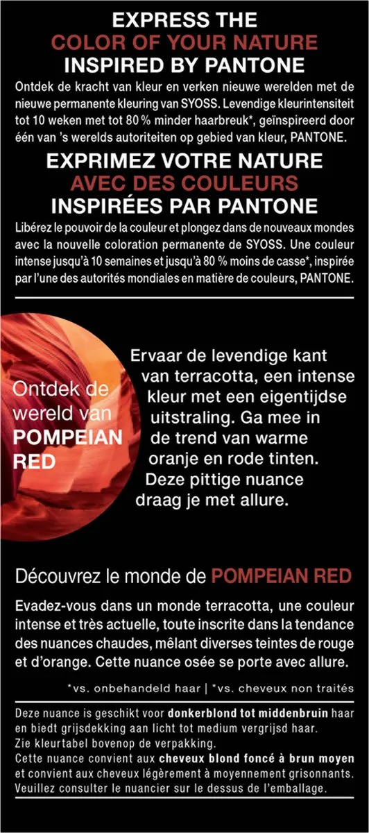 SYOSS Pantone 5-72 Pompeian Red Haarverf 115ml